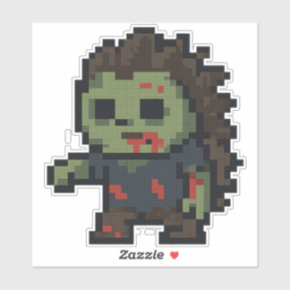 hedgehog zombie 6x6 sticker
