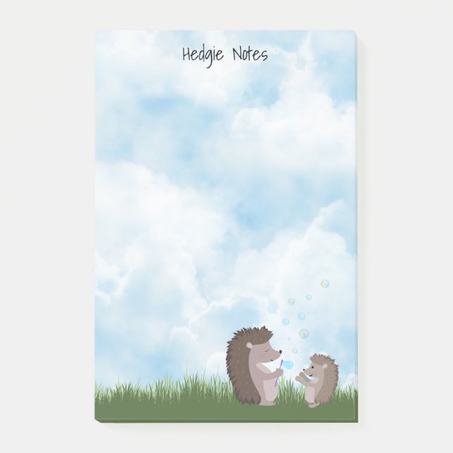 Hedgehogs and Bubbles Notes (Front)