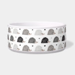 Hedgehogs and Hearts Bowl<br><div class="desc">Cute hedgehog and heart pattern. Gray, brown and white.</div>