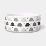 Hedgehogs and Hearts Bowl<br><div class="desc">Cute hedgehog and heart pattern. Gray,  brown and white.</div>