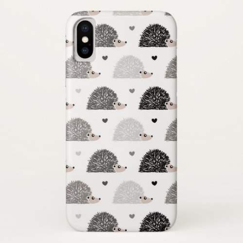 Hedgehogs and Hearts iPhone XS Case