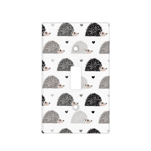 Hedgehogs and Hearts Light Switch Cover
