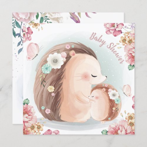 Hedgehogs Baby Shower Invitation