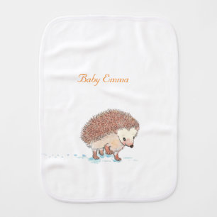 Hedgehog's Big Adventure Baby Burp Cloth