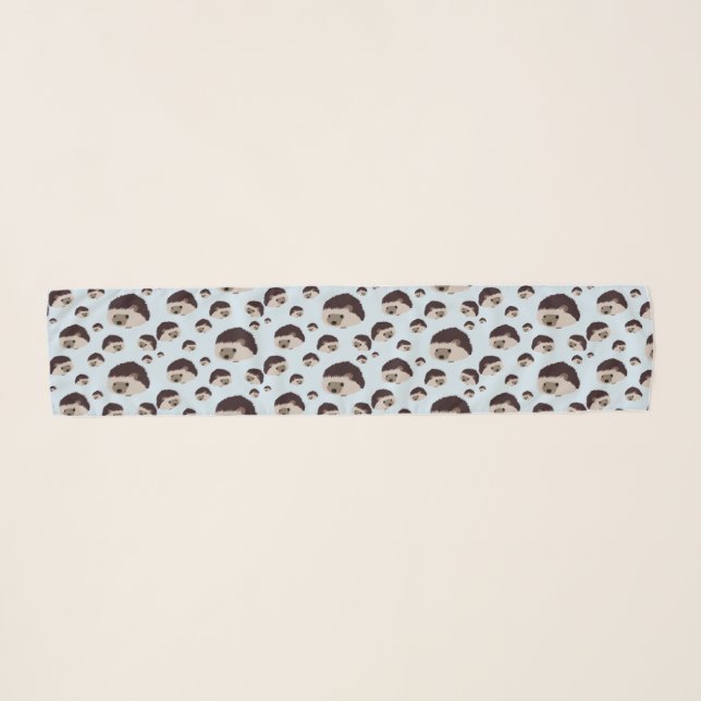 Hedgehogs Chiffon Scarf (Front (Horizontal))