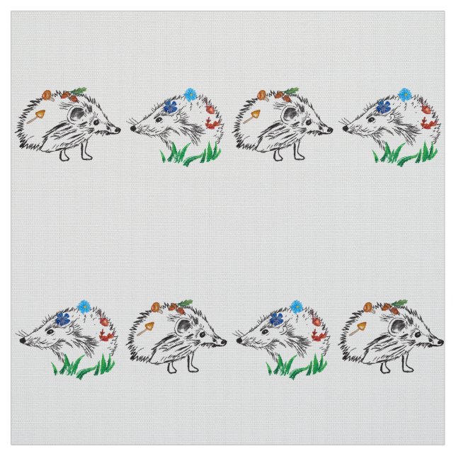 Hedgehogs, Cute Aniamls  Fabric (Swatch)