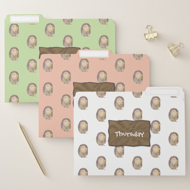 Hedgehogs | Days of the week (pack 2) teacher File Folder (Set)