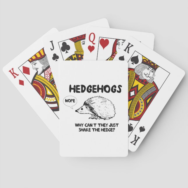 Hedgehogs Dont Share Poker Cards (Back)