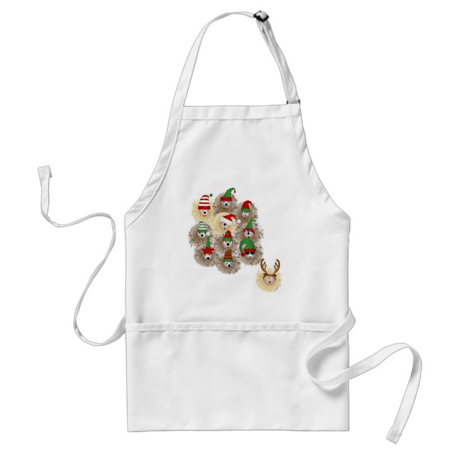 Hedgehogs Holiday Party Apron (Front)