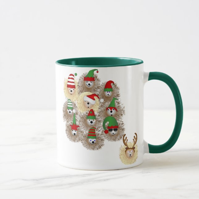 Hedgehogs Holiday Party Mug (Right)