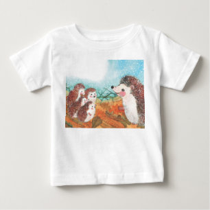 Hedgehogs Illustration   Baby T-Shirt
