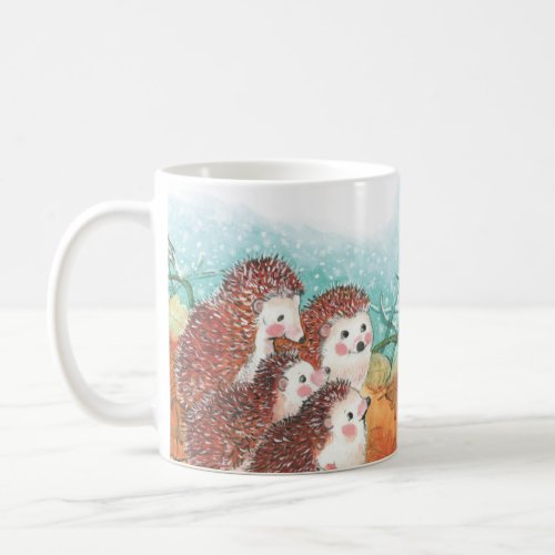 Hedgehogs Illustration  Coffee Mug