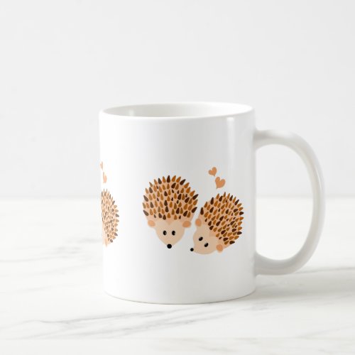 Hedgehogs illustration coffee mug