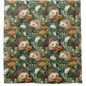 Hedgehogs in an Old English Garden Shower Curtain (Front)