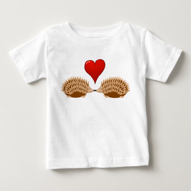 Hedgehogs in love baby T-Shirt (Front)