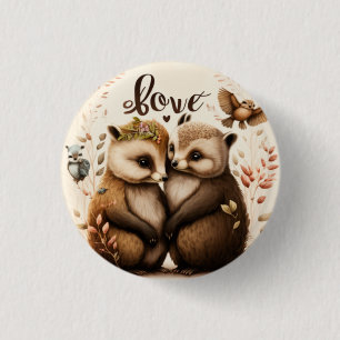  hedgehogs in love   button