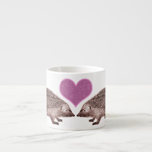 Hedgehogs in Love Cute Drawing for Hedgie Lovers Espresso Cup