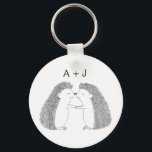 Hedgehogs Key chain Cute Hedgehog Couple Key chain<br><div class="desc">Adorable hedgehogs holding hands! Cute key chain for hedgehog lovers! From silly jokes to serious romantic statements, MiKa Art Zazzle shop has something for everyone. Canadiana, Japanese gifts, jewelry, cases for electronic devices, fun buttons, mug cups, ornaments, cards and posters….. Please take some time and look around. You may even...</div>