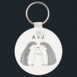 Hedgehogs Key chain Cute Hedgehog Couple Key chain<br><div class="desc">Adorable hedgehogs holding hands! Cute key chain for hedgehog lovers! From silly jokes to serious romantic statements, MiKa Art Zazzle shop has something for everyone. Canadiana, Japanese gifts, jewelry, cases for electronic devices, fun buttons, mug cups, ornaments, cards and posters….. Please take some time and look around. You may even...</div>