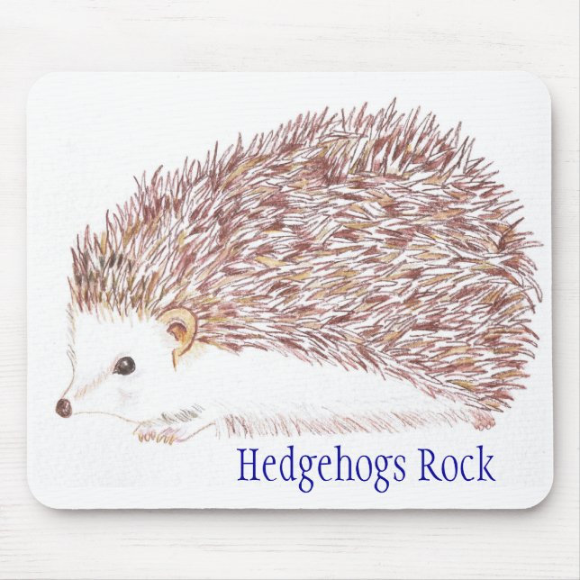 Hedgehogs Rock Mouse Pad (Front)