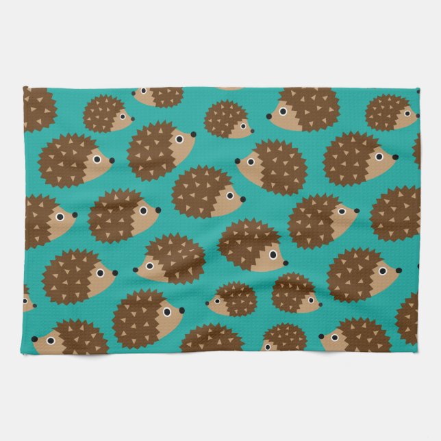 Hedgehogs seamless pattern (ver.1) towel (Horizontal)