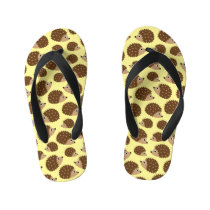 Hedgehogs seamless pattern (ver.2) kid's flip flops Hedgehogs seamless pattern (ver.2) kid's flip flops