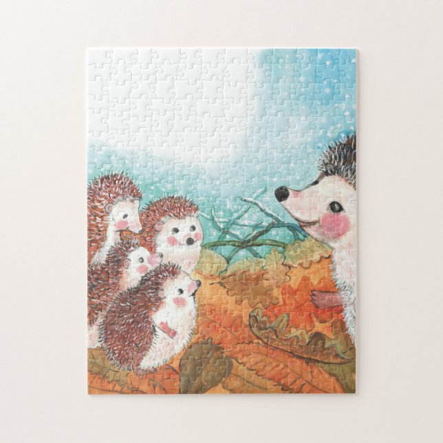 Hedgehogs talking to each other Illustration  Jigsaw Puzzle (Vertical)