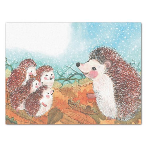 Hedgehogs talking to each other Illustration  Tissue Paper