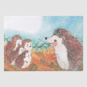 Hedgehogs talking to each other Illustration  Tissue Paper