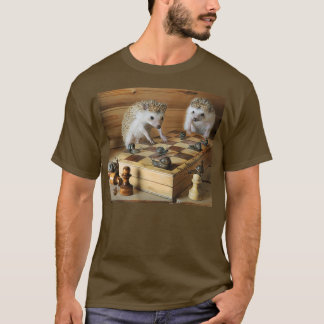 Hedgehogs the chess players  T-Shirt