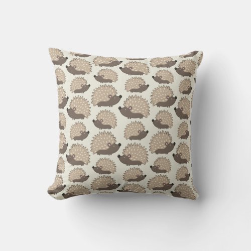 Hedgehogs Throw Pillow