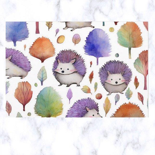 Hedgehogs Wrapping Paper Sheets (Creator Uploaded)