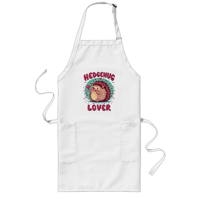 Hedgehug Lover Long Apron (Front)