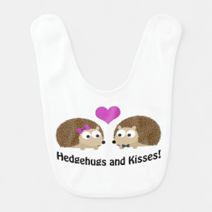 Hedgehugs and Kisses hedgehog love Bib
