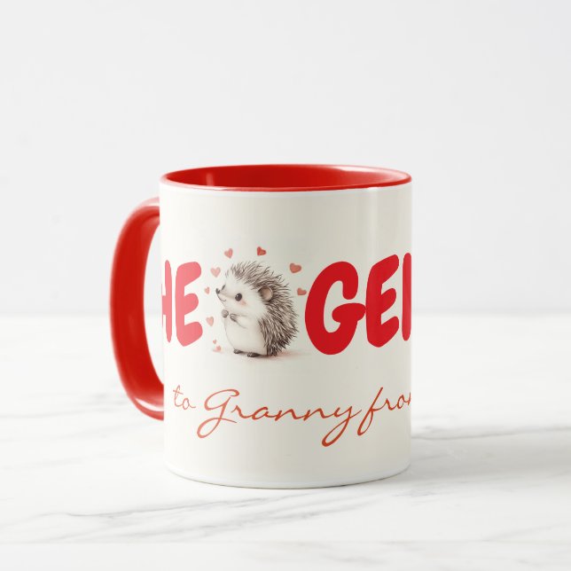 Hedgehugs! Cute Custom Gift For Grandma,  Mug (Front Left)