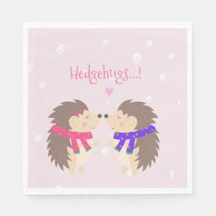 Hedgehugs! Cute Hedgehog Christmas Napkins