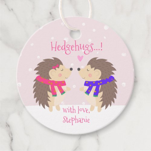 Hedgehugs Cute Personalized Hedgehog Christmas Favor Tags