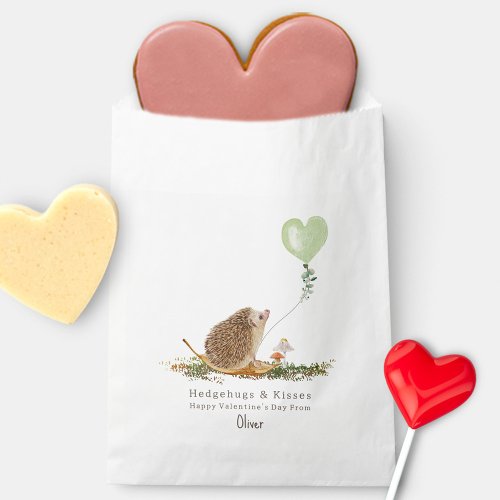 Hedgehugs  Kisses Hedgehog Mushroom Valentine Favor Bag