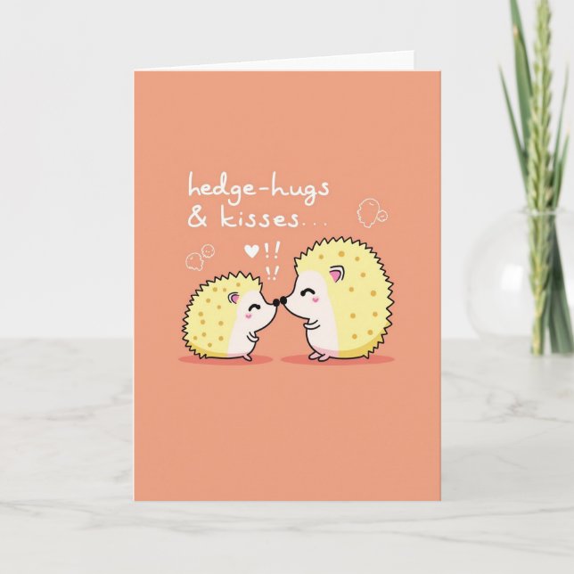 Hedgehugs Kisses Mothers Day Card (Front)