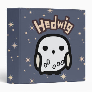 Hedwig Cartoon Character Art 3 Ring Binder