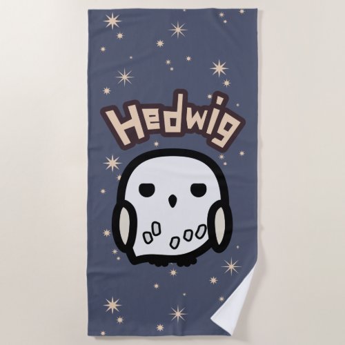 Hedwig Cartoon Character Art Beach Towel