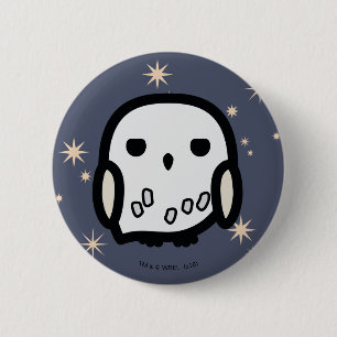Hedwig Cartoon Character Art Button