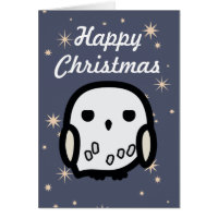 Hedwig Cartoon Character Art Christmas Card