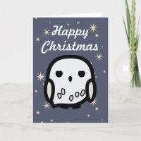 Hedwig Cartoon Character Art Christmas Holiday Card