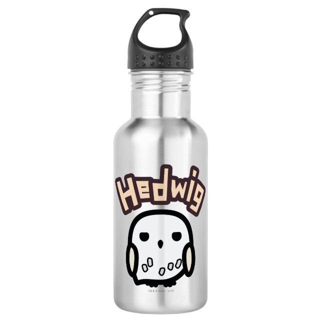 Hedwig Cartoon Character Art Water Bottle (Front)