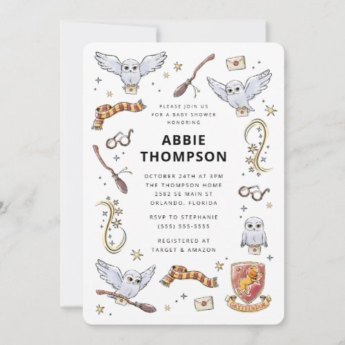 Hedwig Magical Baby Shower Invitation