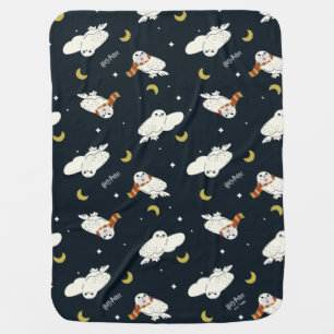 Hedwig Nighttime Moonlight Pattern Baby Blanket