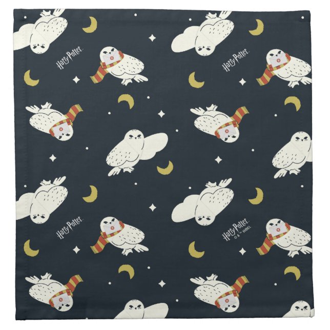 Hedwig Nighttime Moonlight Pattern Cloth Napkin (Front)