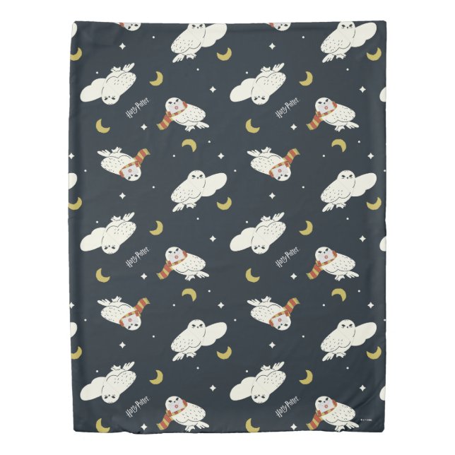 Hedwig Nighttime Moonlight Pattern Duvet Cover (Front)