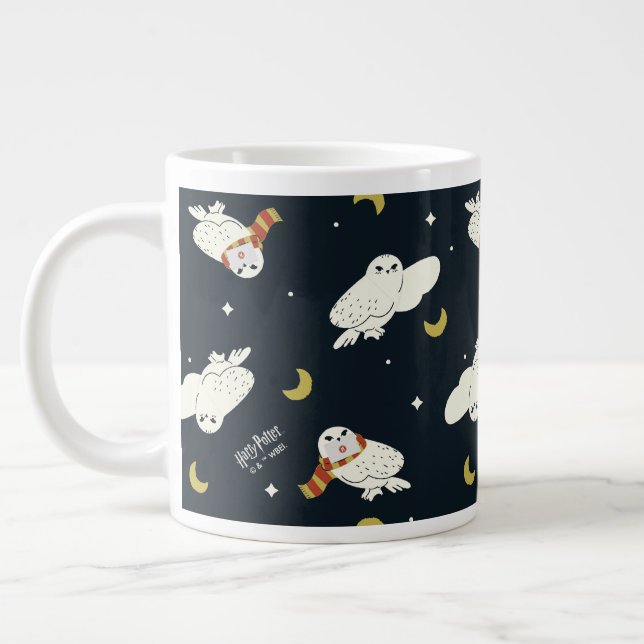 Hedwig Nighttime Moonlight Pattern Giant Coffee Mug (Left)